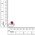 thumbnail image 4 of AFFY Celtic Lady's Simulated Ruby Ring In 14K White Gold Plated 925 Sterling Silver Jewelry for Ladies, Ring Size 14, 4 of 4