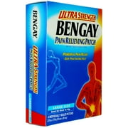 BENGAY Ultra Strength Pain Relieving Patches Large Size 4 Each (Pack of 3)