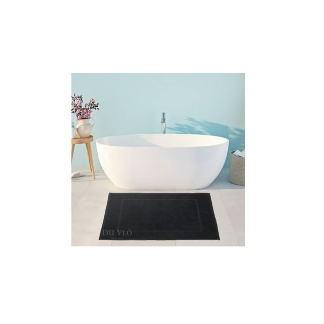 Tapete toalla para baño La Josefina 100% algodón 70 x 50 300 gramos Negro La Josefina Tapete toalla de baño