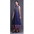 thumbnail image 3 of Bimba Navy Blue Floral Indian Long Kurti For Women Party Wear Printed Sleeveless Anarkali Kurti Dress X-Large, 3 of 6