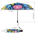 thumbnail image 3 of Compact Sun Umbrella Windproof Travel Umbrellas for Rain Strong Portable UV Protection Vibrant Tropical Pineapple Orange, 3 of 8