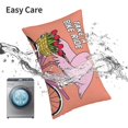 thumbnail image 5 of KLL Flamingo Riding a Bicycle Pillow Covers Envelope Closure,Super Soft and Cozy Fuzzy Fleece Pillow Case Cover (No pillow core） 16"x24", 5 of 5