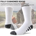 thumbnail image 3 of DIFFYBOX Mens Cushioned Athletic Crew Socks, 5 Pairs Moisture Wicking Breathable Work Hiking Running Socks for Men Size 10-13 & 13-15, 3 of 7