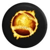 Glowing Red with Fire Softball Baseball Sports Black 33 in