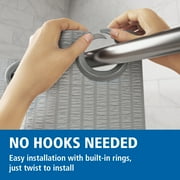 Mainstays Norwalk Easy Hang Hookless Fabric Shower Curtain, 70 x 74, Grey
