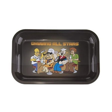 Rolling Tray Metal Tobacco Joint Funny Trays for Weeds (Medium) (Best Rolling Papers For Joints)