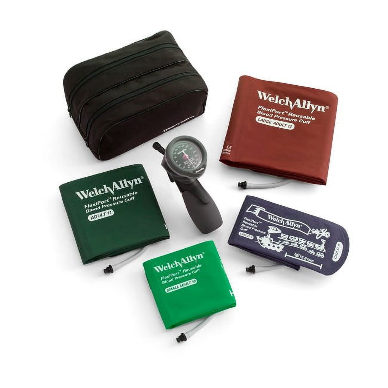 DuraShock Aneroid Sphygmomanometer Unit 1-Tube Pocket Aneroid Small Adult / Child Multi Cuff Size 1 Ea - 5098-30