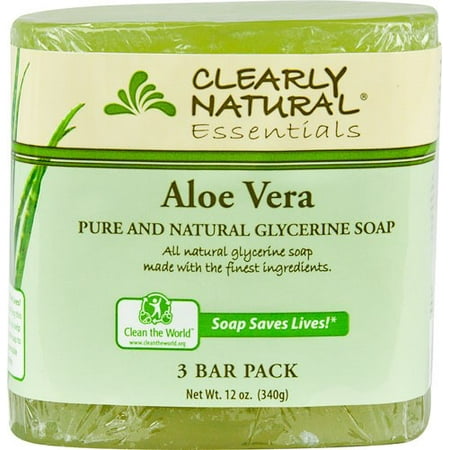 Clearly Natural Glycerine Soap, Aloe Vera, 3 Ct