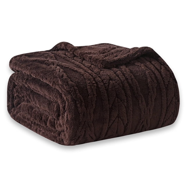 Manta de felpa Coova Sherpa, suave y cálida, 127 x 152 cm