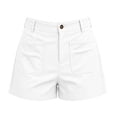 thumbnail image 4 of hoksml Classic Chino Shorts for Women - Mid Rise, Button Closure with Multi-Pockets, 4 of 7