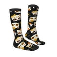 thumbnail image 3 of Balery Cat Skulls And Flowers Fun Novelty Socks Men'S Women'S Crew Socks Funny Crazy Novelty Socks Quirky And Cool Socks, 3 of 9