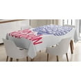 thumbnail image 1 of Ambesonne Inspirational Tablecloth Rectangular Table Cover, Humour Words, 52"x70", Pink Dark Blue, 1 of 3