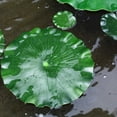 thumbnail image 1 of Paquete de 4 almohadillas de nenúfar artificial de 4 tamaños para plantas flotantes y hojas de loto realistas para el hogar, jardín, estanques, piscina, acuario, paisaje, verde LingWen 8390611021221, 1 of 1