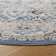 thumbnail image 3 of SAFAVIEH Odyssey Edmond Damask Polyester Area Rug, Grey/Light Blue, 6'7" x 6'7" Round, 3 of 8