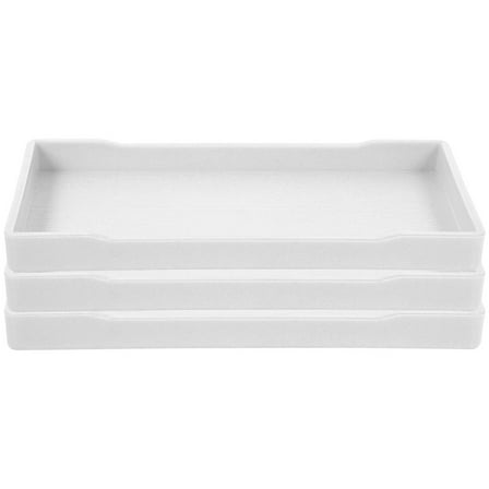 WASHWEPE Organizing Tray For Bathroom Toilet Vanity Tray White Melamine 3Pcs