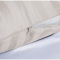 thumbnail image 2 of 100% Egyptian Cotton Queen Pillow Protectors Set of 4, 400 Thread Count Sateen Weave Cooling Pillowcase, Easy Care Zippered Style Pillow Covers (Striped Light Beige, Queen), 2 of 7