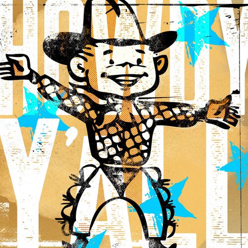 Marmont Hill 'Howdy Yall Boy' by Rick Martin Painting Print on Wrapped Canvas