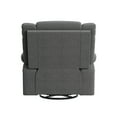 thumbnail image 2 of ProLounger Swivel Glider Recliner in Charcoal Velvet with Pillow Top Arms, 2 of 7