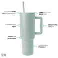 thumbnail image 2 of Vaso Simple Modern Trek de 1,2 litros con asa y cristal marino de paja, 2 of 8