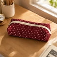 thumbnail image 4 of Office Stationery Supplies, Preppy Style Polka Pencil Case, Cute Dots Pencil Pouch Organizer Bag for Desk, Study Room, Work Office, 4 of 6