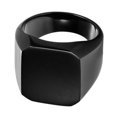 thumbnail image 2 of Anillo cuadrado masculino aleación negra de alta dureza, superficie lisa anillo comercial sólido ANGGREK Anillo cuadrado, 2 of 8