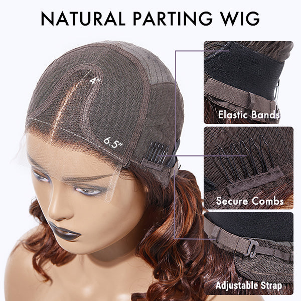 LUVME Elegant Boss Vibe Short Pixie Cut Natural Black / Ombre Brown Glueless Minimalist HD Lace Wig Ready to Go