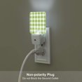 thumbnail image 5 of Honeii White Green Plaid Print LED Night Light with Light Sensor, Night Lights Plug Into Wall,Ideal for Bedrooms and Hallways-US, 5 of 7
