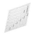 thumbnail image 1 of Kearding Regla para manualidades de acolchado, regla de retales de costura de plástico, herramienta de medición de bordado DIY a escala, trapezoidal De coser 60-Grad-Lineal Kearding HA004299-04B, 1 of 1