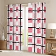 thumbnail image 2 of Manfei Geometric Plaid Black Out Curtains for Teens Female Men,Retro Grid Curtains Pack of 2 (42x63 Each),Vintage Buffalo Bedroom Curtains,Ultra Soft Home Decor, 2 of 6
