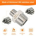 thumbnail image 5 of Uxcell Stainless Steel Hex Nipple 1/2" NPT Male x 1" NPT Male Pipe Fitting, 5 of 6