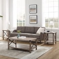 thumbnail image 4 of Walker Edison 3-Piece Rustic Wood & Metal Coffee Table Set - Grey Wash, 4 of 12