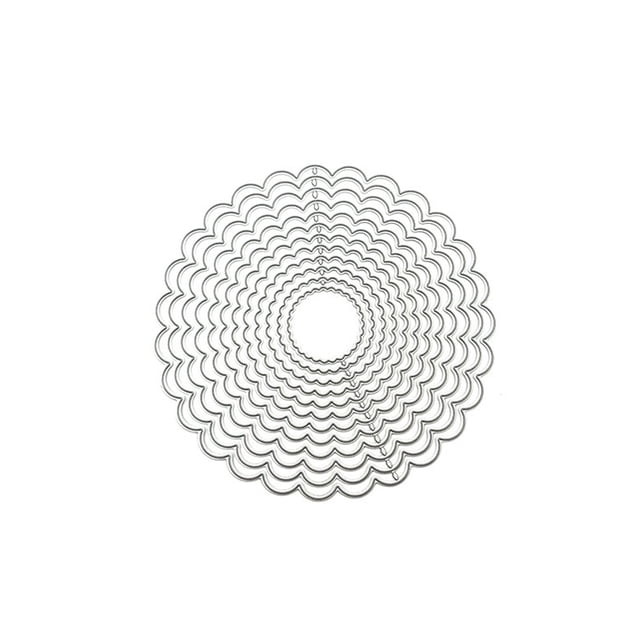 Vogacara Troqueles de corte, flores de encaje, suministros artesanales redondos para hacer tarjetas, molde para álbum de recortes, herramientas de Juguetes de construcción Vogacara FN012128-01