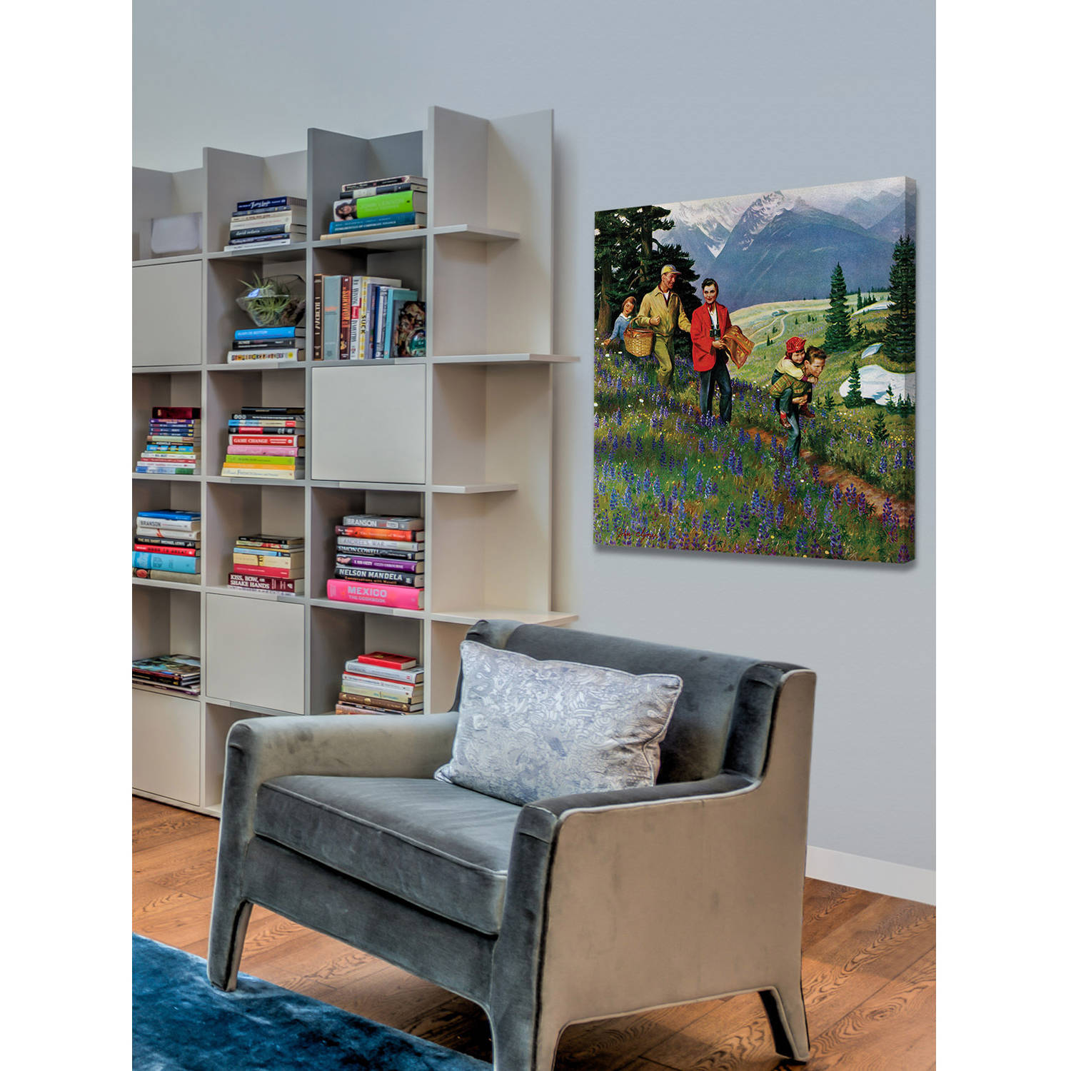 "Mountain Hike" Painting Print on Wrapped Canvas