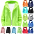 thumbnail image 1 of BiZtdJrK Plus Size Mens Sun Protection Hoodie Lightweight Breathable Full Zip Jackets Outdoor Long Sleeve Windbreaker with Pockets Blue XXXXL Ropa de Verano Para Mujer, 1 of 7