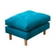 thumbnail image 5 of Taburete reposapiés,Taburete reposapiés otomano con patas de madera antideslizantes,Sofá tapizado reposapiés de terciopelo para sofá sillón,Reposapiés rectangular Banco portátil azul, 5 of 9