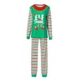 thumbnail image 3 of Seyurigaoka Christmas Parent-Child Nightclothes, Pajamas, Family Matching Set Striped Elf Printed Baby Unisex Romper, 3 of 5