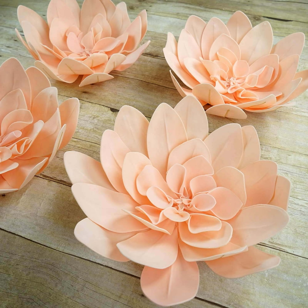 Efavormart 4 Pack 16" Blush Real Feel Foam Daisy Flowers For Walls