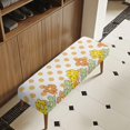 thumbnail image 3 of Chririnla Rectangular Long Bench Slipcover with Retro Floral Dots, Polyester Spandex Soft Washable Bench Protector for Dining Room and Bedroom, 3 of 9