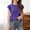 Purple, variant on Swuxness Girls Summer Short Sleeve Solid Color Crew Neck Tank T-Shirts Tops Casual Ice Silk Tee Green