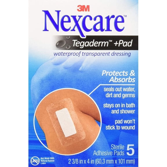 Nexcare Absolute Waterproof Premium Adhesive Pads, 5 ct
