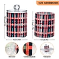 thumbnail image 5 of Yayeee 2 Pack Qtip Holder Bathroom Cotton Swab Canister with Lid Clear Dispenser Set, Red Teal Stripes, 5 of 6