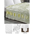 thumbnail image 6 of Sage Green California King Size Flat Sheet, Wrinkleproof & Fadeproof Cooling Flat Bed Sheet Only, Boho Retro Decorative Abstract Floral Ethnic Breathable Soft Bedding Top Sheets 108 x 98 Inches, 6 of 8