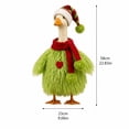 thumbnail image 3 of Christmas Porch Goose Outfits, Green Plush Christmas Goose Clothes Set, Cute Christmas Goose Costume for 23" Geese Statue Outdoor Patio Lawn Yard Decoration, 3 of 6