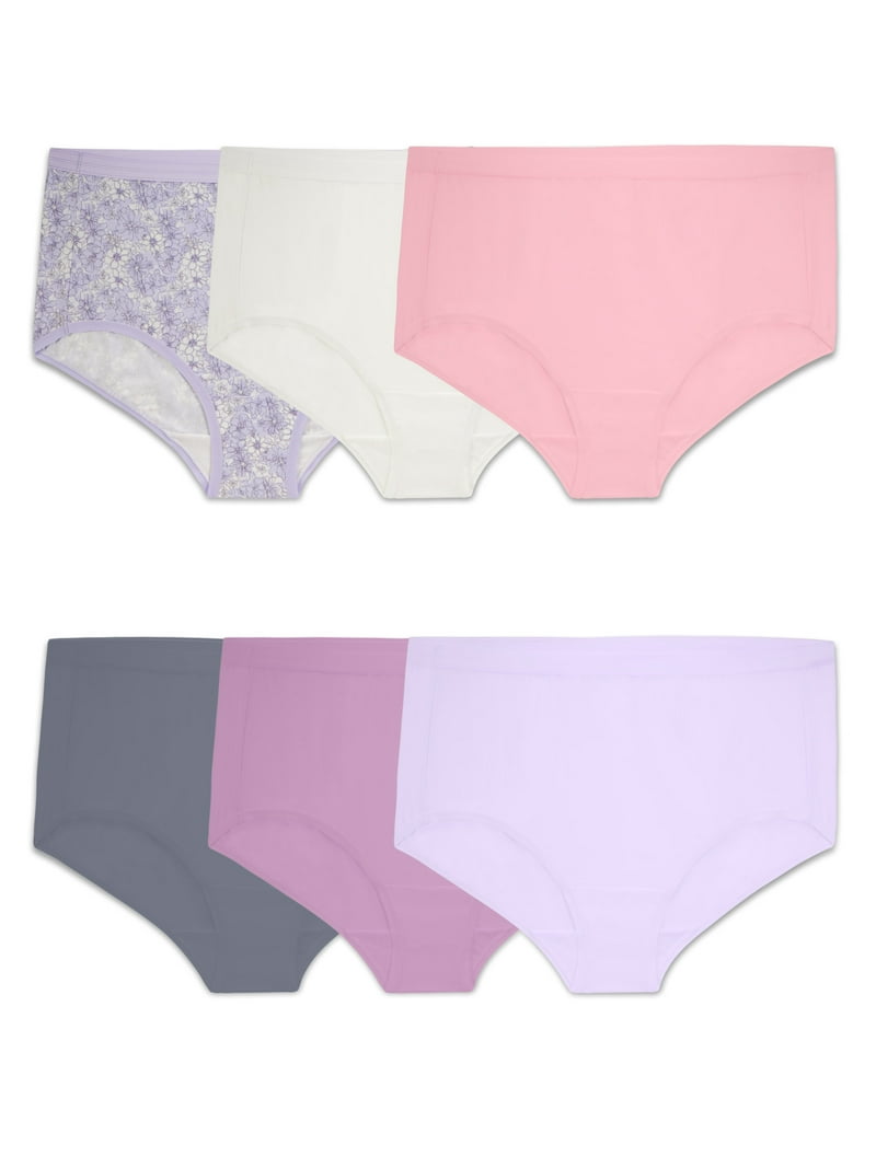 Fruit Of The Loom Women's Plus Size Underwear Briefs, Fit For Me Designed To Fit Your Curves