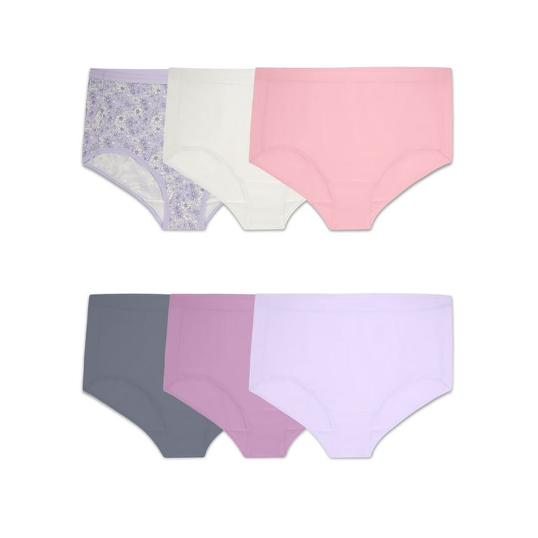 Fruit of the Loom Women's Underwear Beyond Soft Panties (Regular & Plus, Plus  Size Brief-Cotton Blend-6 Pack, 9 price in UAE,  UAE