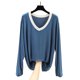 thumbnail image 4 of Neewe Womens T Shirts V Neck Long Sleeve Shirt Casual Tops Soft Solid Basic Tee Fall Outfits L-XL, 4 of 5