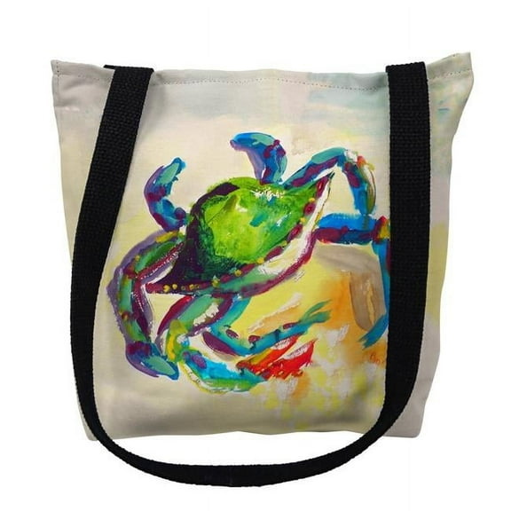 18 x 18 in. Teal Crab Tote Bag - Large