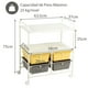 thumbnail image 3 of Costway Carrito Auxiliar con 4 Cajones Apilables y 2 Estantes 4 Ruedas Organizador para Cocina Baño Oficina 58,5 x 37 x 75 cm, 3 of 10