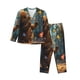 thumbnail image 1 of Balery Cute Butterfly Bear Conjunto de Pijama con Estampado para Mujer, Conjunto de Dos Piezas con Manga Larga, Ropa de Dormir Suave con Bolsillos, Pijamas Cómodos-Medium, 1 of 7