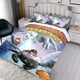 thumbnail image 3 of Dragones: Carrera al Borde Conjunto de sábanas temático, trío de piezas, cómodo y amigable con la piel, diseño único, regalo de decoración para el hogar para familiares, amigos y fans,140cm *210cm, 3 of 6